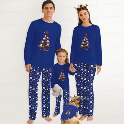 Baseball Christmas Tree Family Matching Pajama Set 