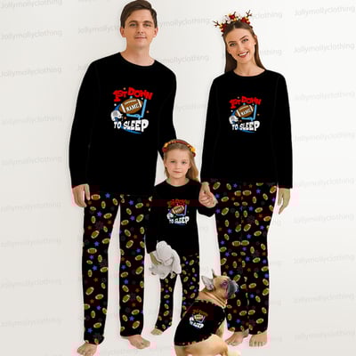 Custom Name Football Player Family Christmas Matching Pajamas