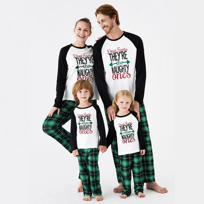 Dear Santa They're The Naughty Ones Christmas Family Matching Pajamas