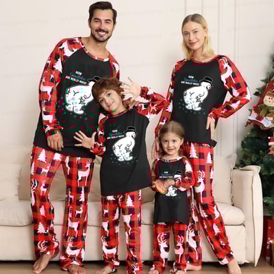 Funny Snowman How Snowflakes Are Made Matching Family Christmas PJs Red Plaid