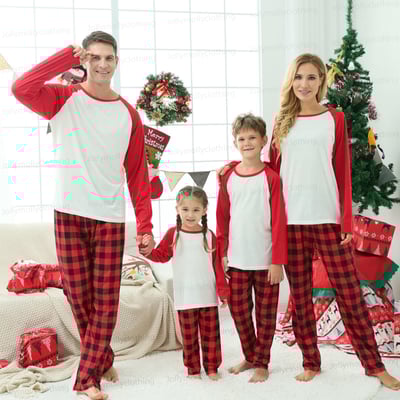 Live Preview Classic Red and White Matching Family Christmas Pajamas