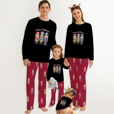Nutcracker Happy Holidays Family Christmas Pajamas