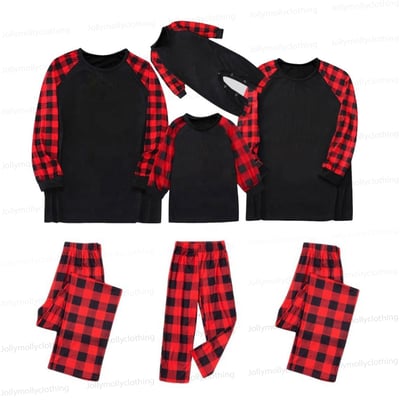 Personalized AI Generated Matching Family Christmas Pajamas Red Plaid
