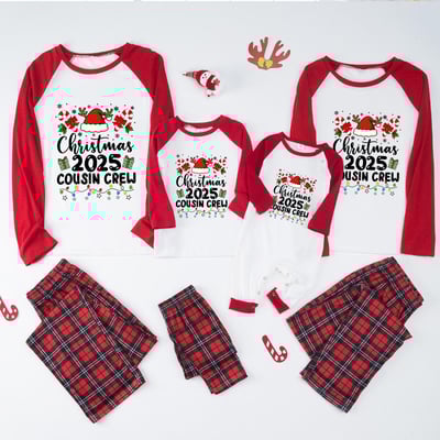 Holiday Cousin Crew 2025 Christmas Matching Family Pajamas
